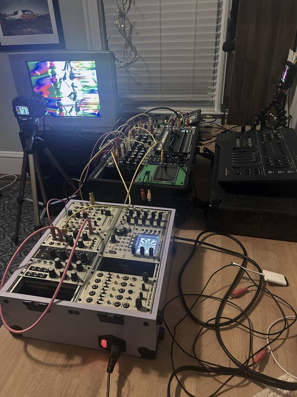 Art Studio with modular and analog video processing equipment